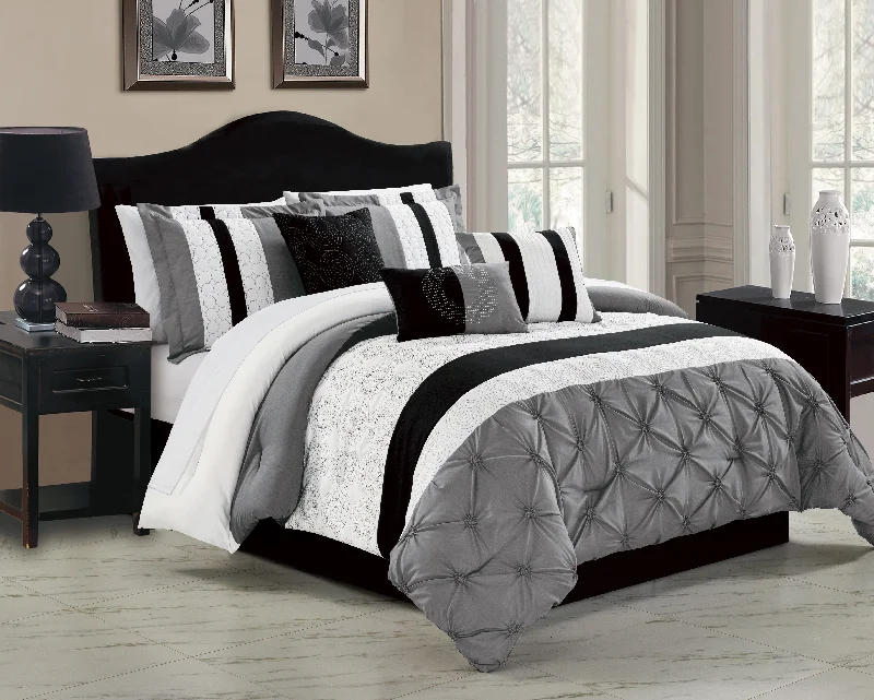 silky linen pillowcase-Lincoln 7-piece Comforter set