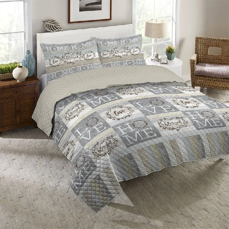 modern geometric pillow-Loving Home Queen Quilt Set