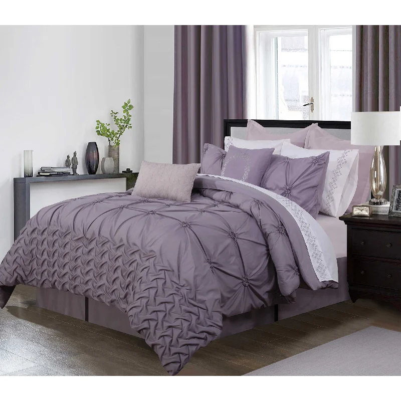 breathable bamboo comforter-Manoir Plum 6-piece Comforter set