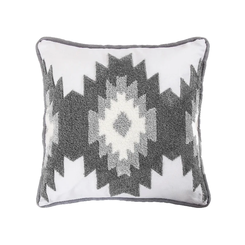 plush cotton blanket-Free Spirit Embroidered Pillow