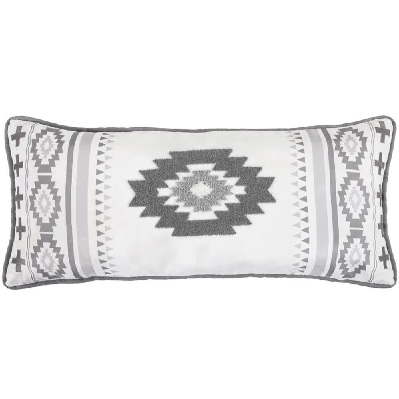 breathable jersey comforter-Free Spirit Embroidered Lumbar Pillow