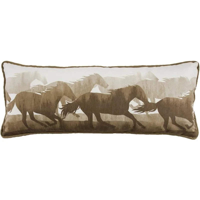 soft silk sheets-Running Horses Accent Pillow