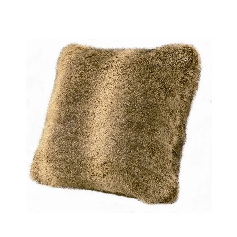 cozy bamboo duvet-Faux Fur Wolf Pillow