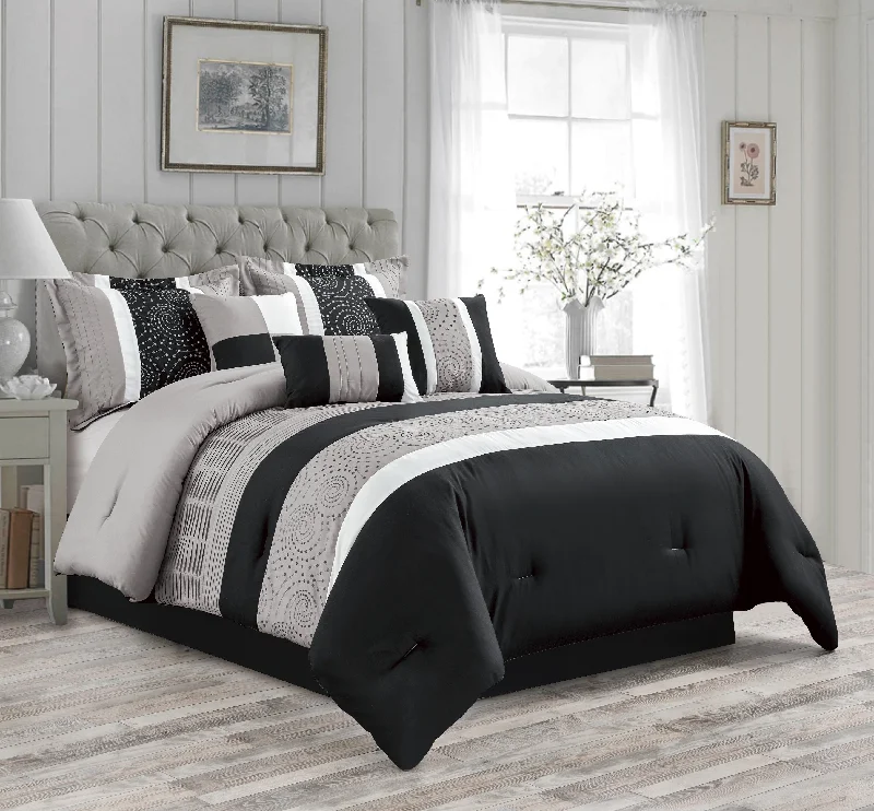 breathable jersey bed set-Rima 7-piece Comforter set