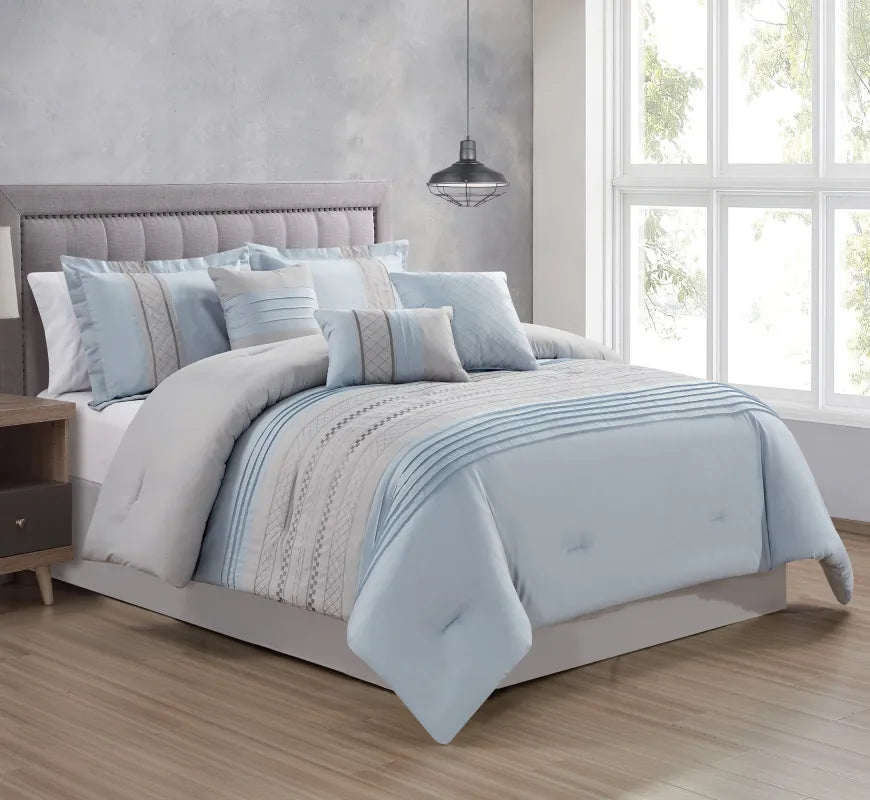 lightweight jersey sheets-Santorini 7-piece Comforter Set