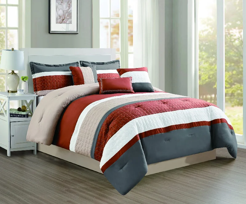 thick linen pillowcase-Shelby 7-piece Comforter set