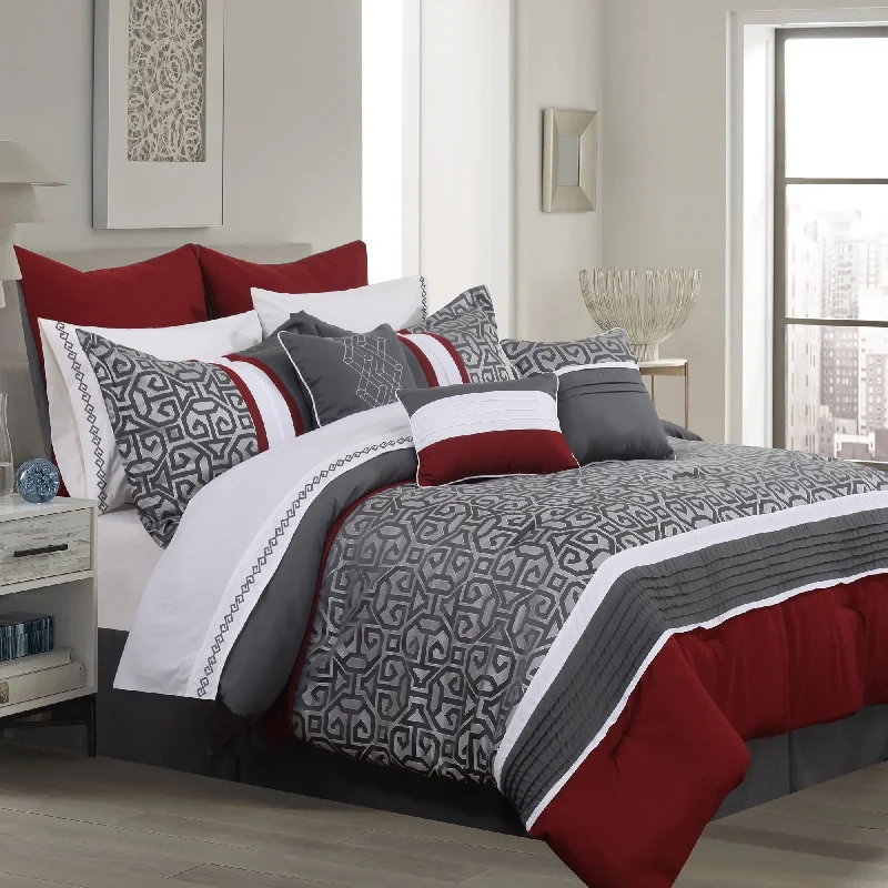 minimalist white comforter-Sumatra 7-piece Comforter Set