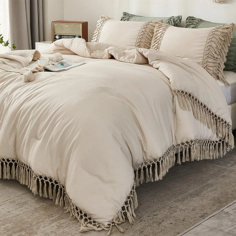 breathable silk sheets-Vintage Aesthetic Soft Bedding Comforter Sets