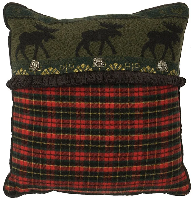 hand-stitched bamboo duvet-Wooded River McWoods 1 Pillow