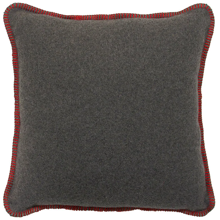 lightweight cotton quilt-Wooded River Greystone Red Hot Pillow