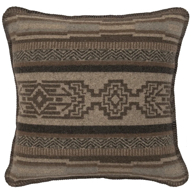 cozy jersey quilt-Wooded River Lodge Lux Square Accent Pillow