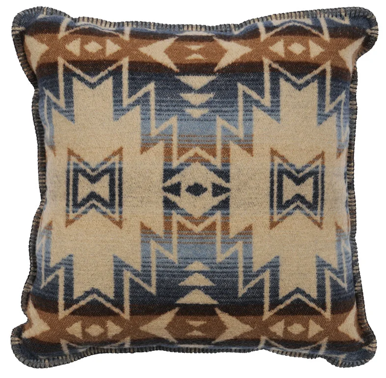 handwoven cotton throw-Wooded River Cascada Pillow