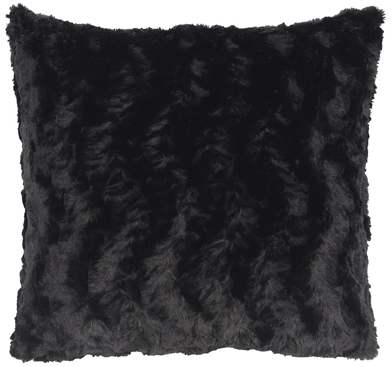 elegant satin bedspread-Wooded River Obsidian Pillow