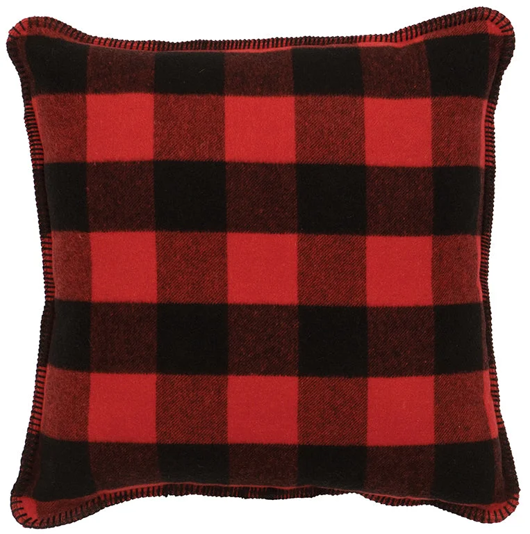 organic percale blanket-Wooded River Buffalo Premier Plaid Pillow