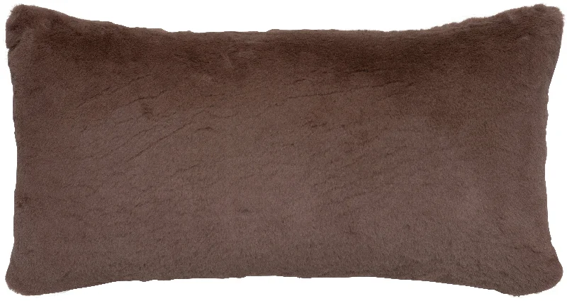 cozy bamboo blanket-Wooded River Deluxe Truffle Pillow 14 x 26