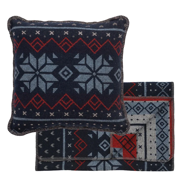 luxury velvet throw-Wooded River Nordic Lodge Bedscarf & Pillow Set