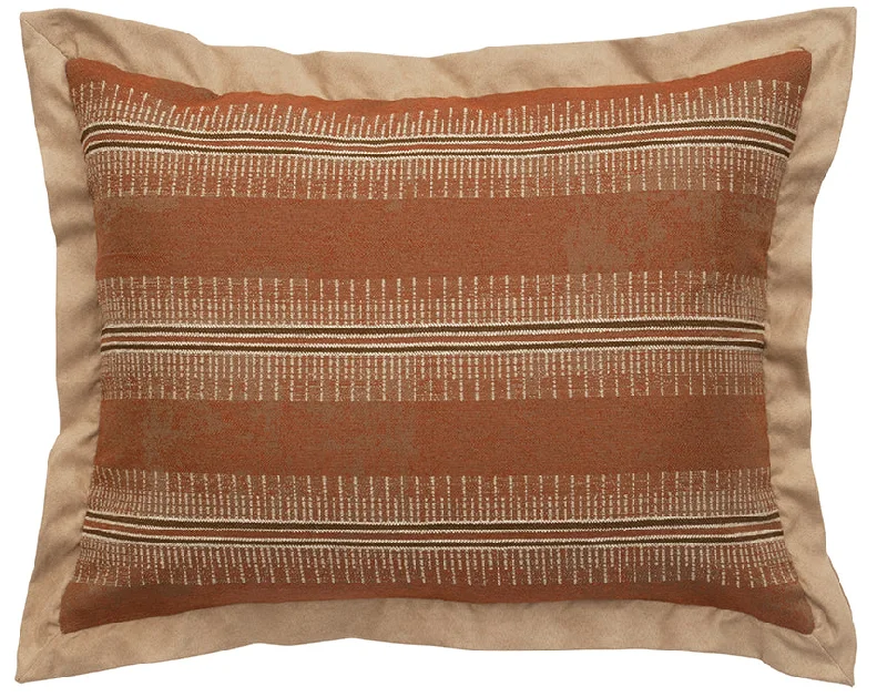 silky percale bed set-Wooded River Terracotta Pillow Sham Cover