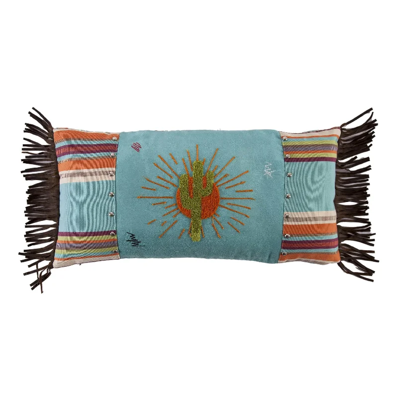 cooling jersey bed topper-Serape Oblong Pillow