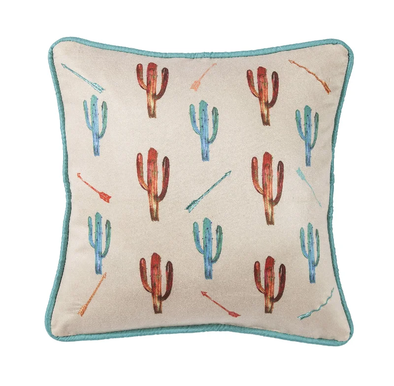 plush microfiber sheets-Cactus Accent Pillow