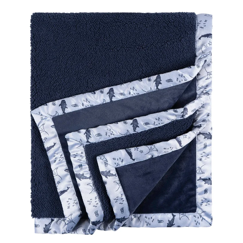 thick jersey sheets-Coastal Calm Plush Blanket