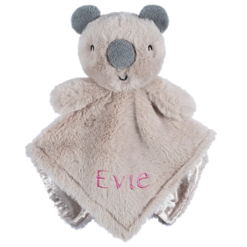 colorful striped throw-Embroidered Baby Neutral Koala Bear Security Blanket