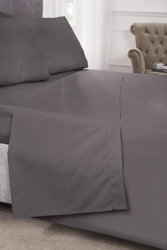 modern polka dot blanket-180 Thread Count Percale Pillowcase (Pair) in Grey