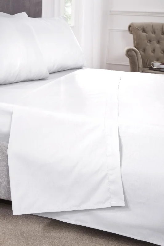 breathable jersey comforter-180 Thread Count Percale Pillowcase (Pair) in White