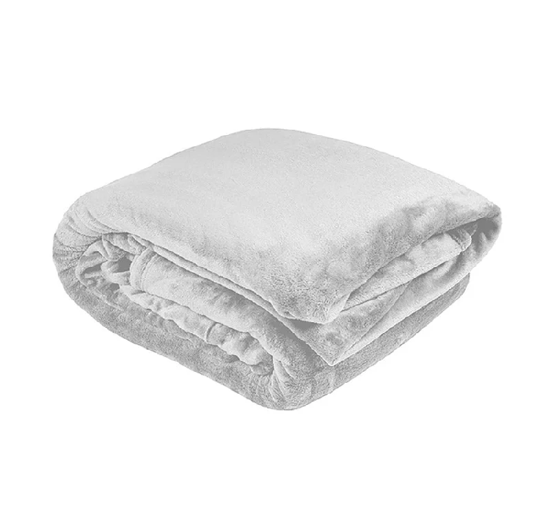 breathable silk bed set-Ultraplush Blanket Range Silver