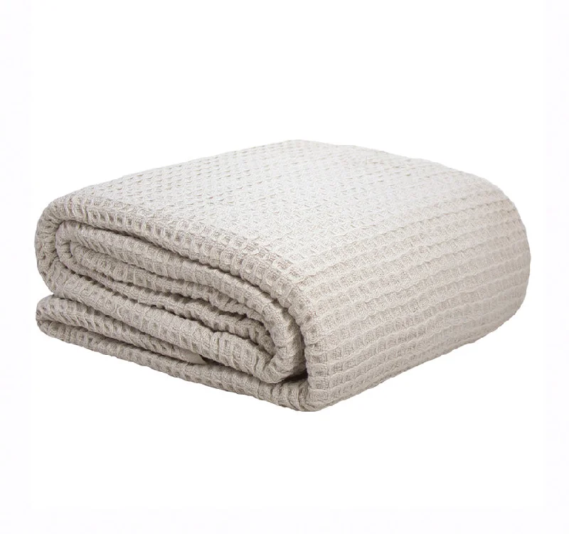 modern striped pillow-Waffle Weave Blanket Range Pebble