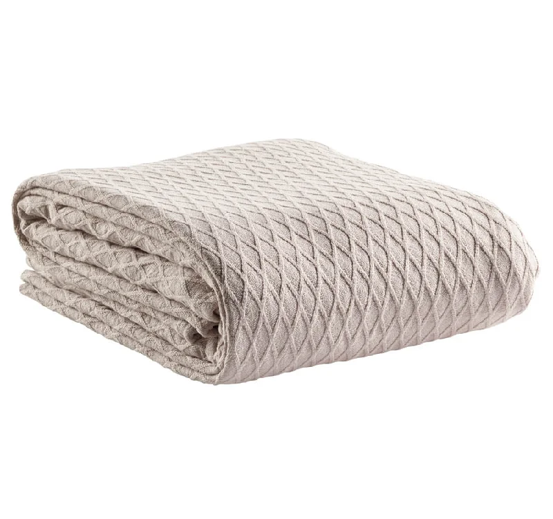 lightweight cotton quilt-Gosford Blanket Range Stone