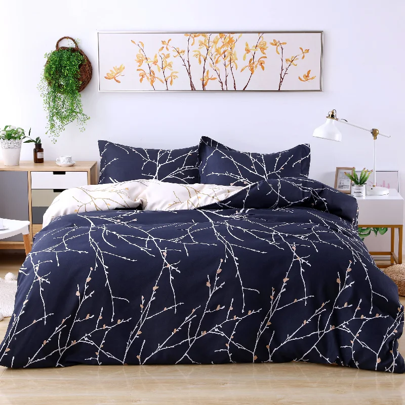 soft tencel quilt-Candid Bedding Utlra Soft 3 Piece Reversible Duvet Cover Set with 2 Pillow Shams