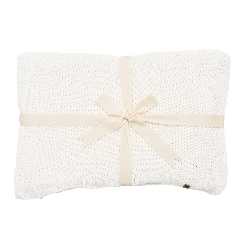 modern geometric pillow-Chunky Knit Youth Blanket in Cloud