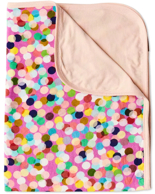 cozy silk quilt-Confetti Pink Organic Cotton Snuggle Blanket