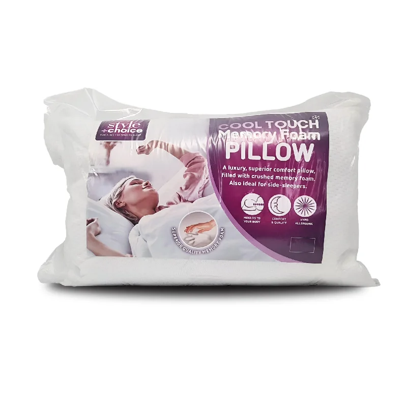 minimalist white blanket-Cool Touch Memory Foam Pillow