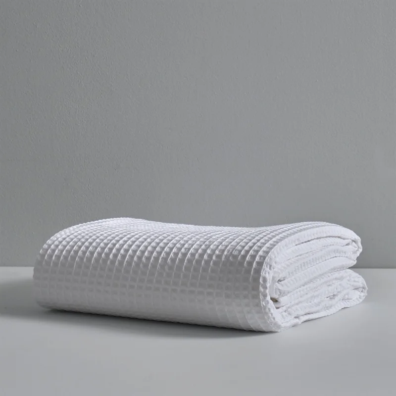 organic jersey bed set-Cotton Waffle Blanket