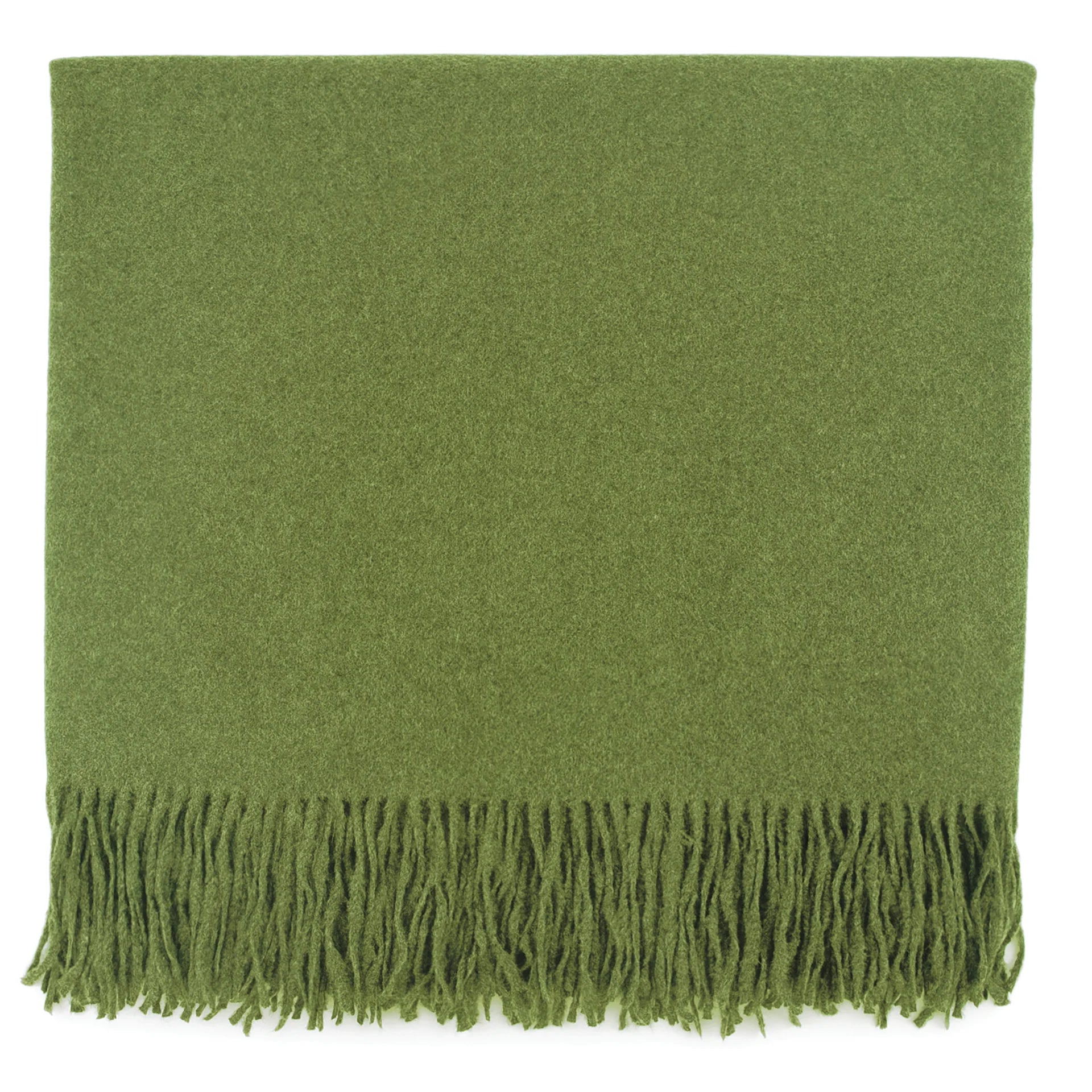 silky cotton bedspread-Edinburgh Throw - Olive