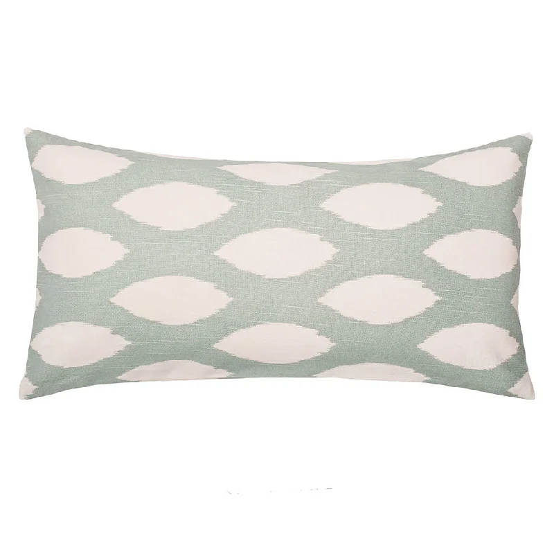 thick microfiber quilt-Green and White Raindrop Throw Pillow