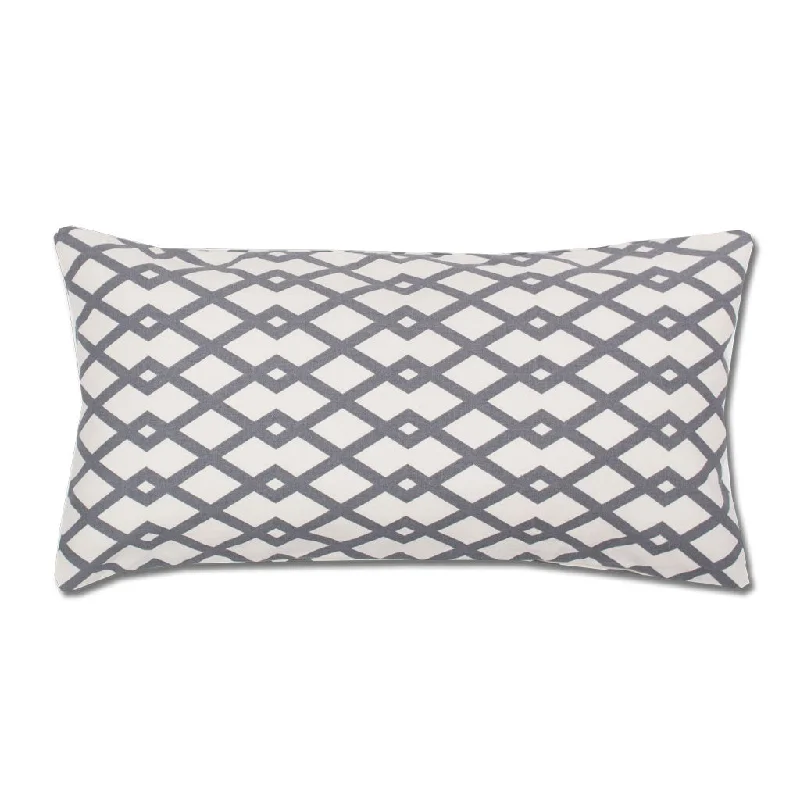 lightweight linen bedspread-Grey Geometric Throw Pillow