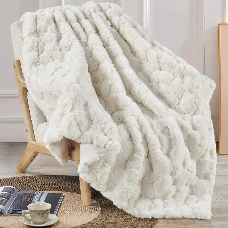 soft linen quilt-Home Soft Things Cloud Carved FauxFur Throw Decorative Blankets