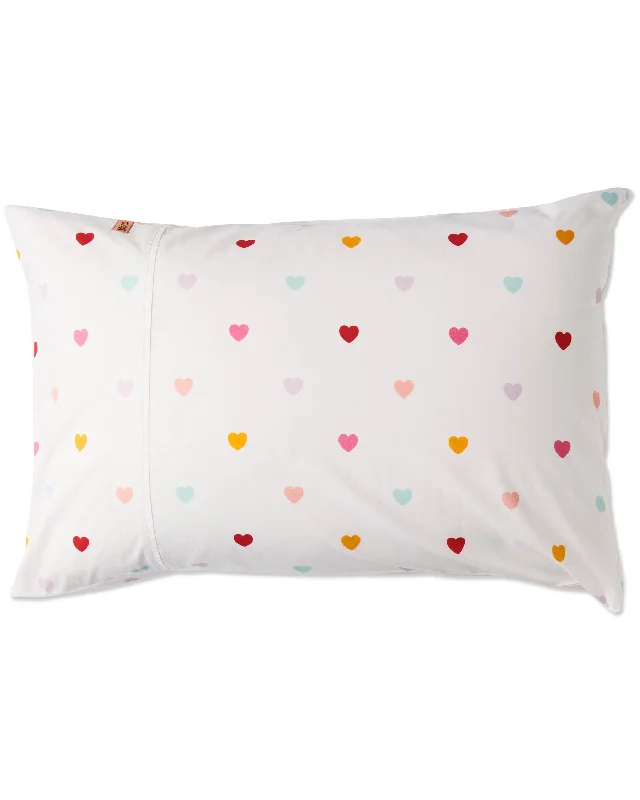 cozy cotton comforter-I Heart You Organic Cotton Pillowcases