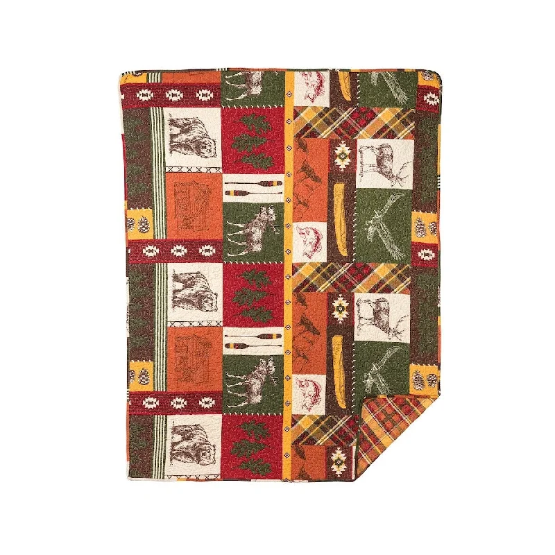 thick sateen blanket-Keaton Forest Woven 48" x 60" Thanksgiving Throw Blanket