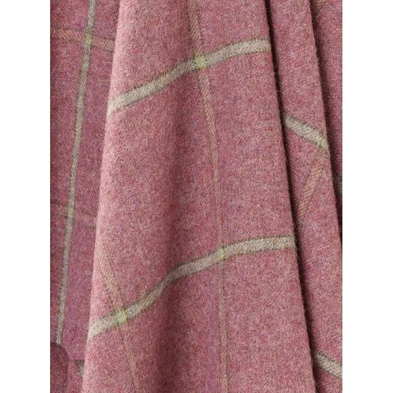 modern polka dot blanket-Kingham Heather, Shetland Pure New Wool Throw Blanket