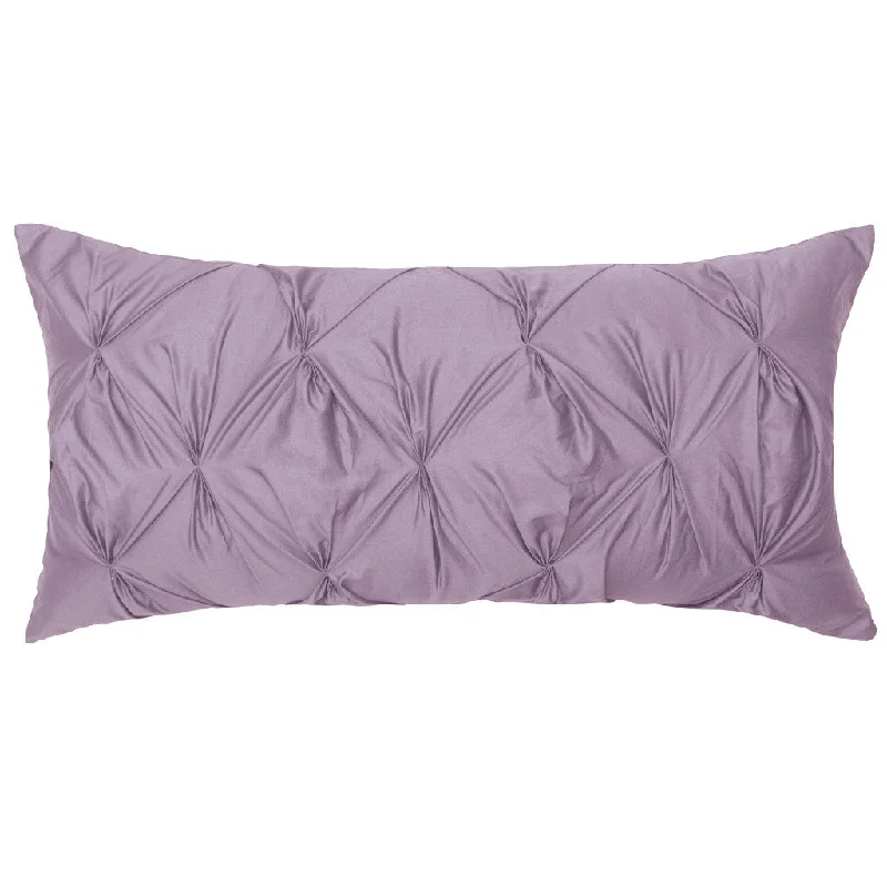 cozy satin comforter-Lilac Pintuck Throw Pillow