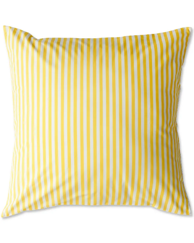 vintage chenille duvet-Limoncello Stripe Organic Cotton European Pillowcases