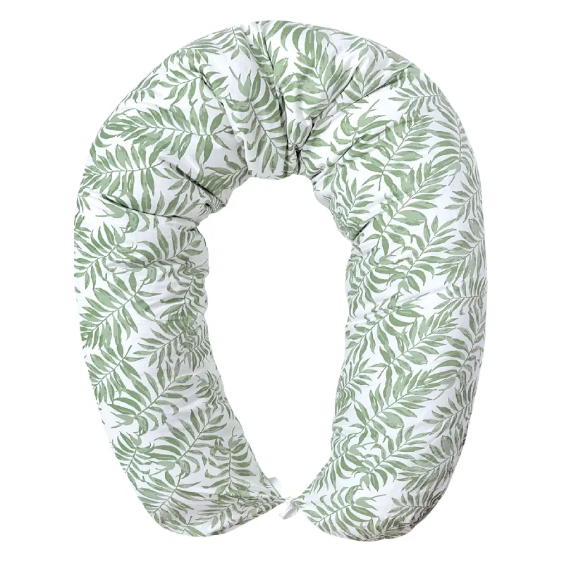 organic sateen sheets-Multifunctional pregnancy pillow - Tropical green