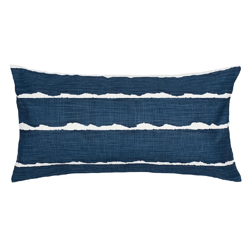 cozy bamboo duvet-Navy Modern Lines Throw Pillow