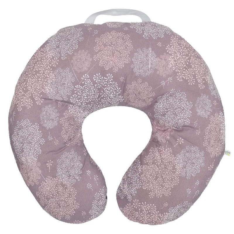 soft silk duvet-Nursing pillow - Plum dandelions