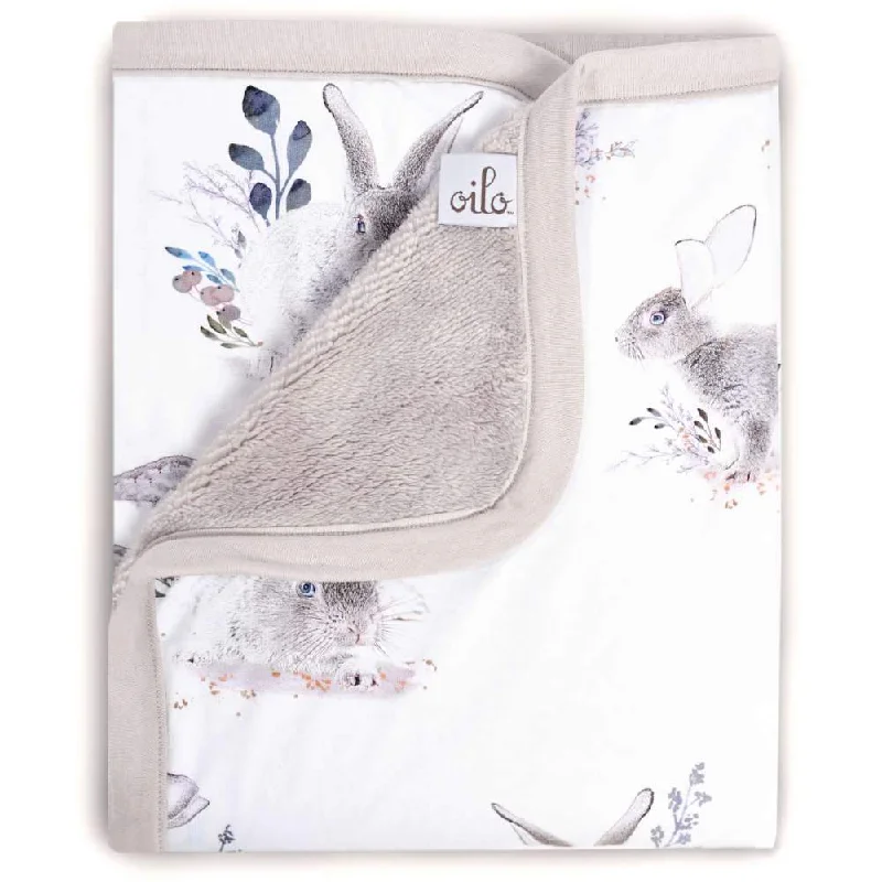 thick linen blanket-Oilo Cottontail Jersey Cuddle Blanket