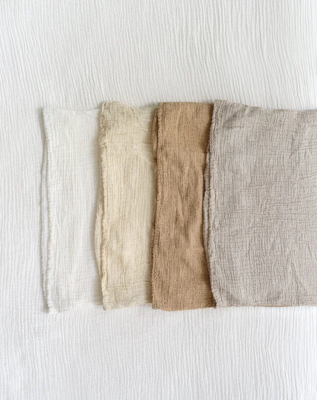 silky linen blanket-pillowcase / 2-layer gauze