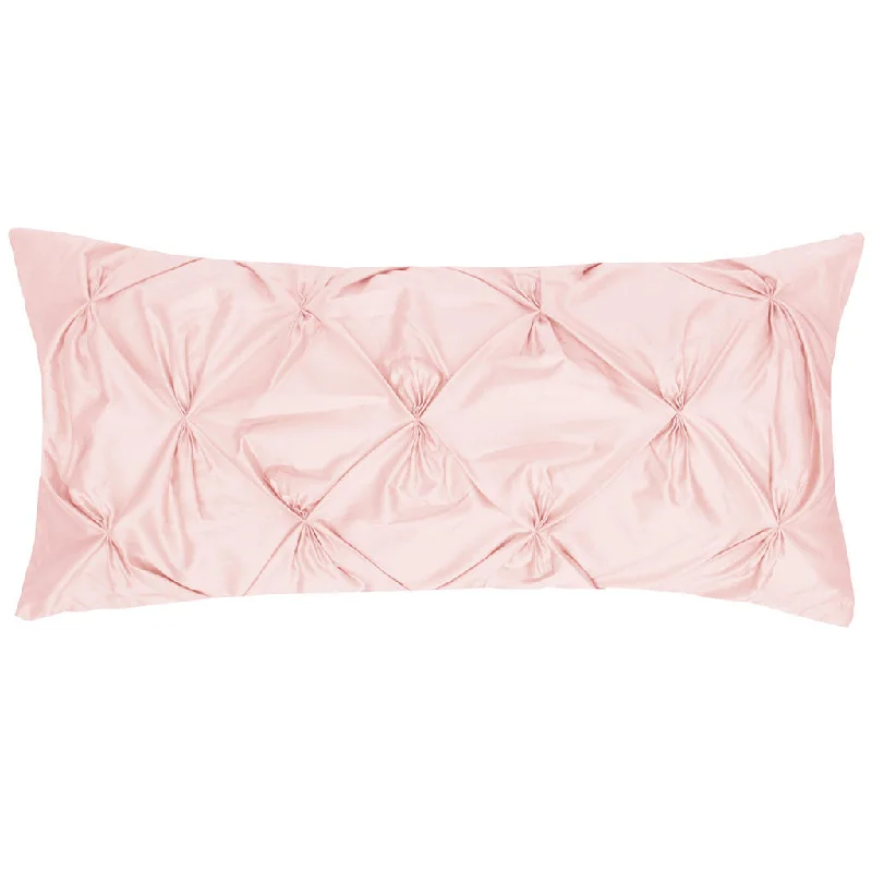 minimalist black bedspread-Pink Pintuck Throw Pillow